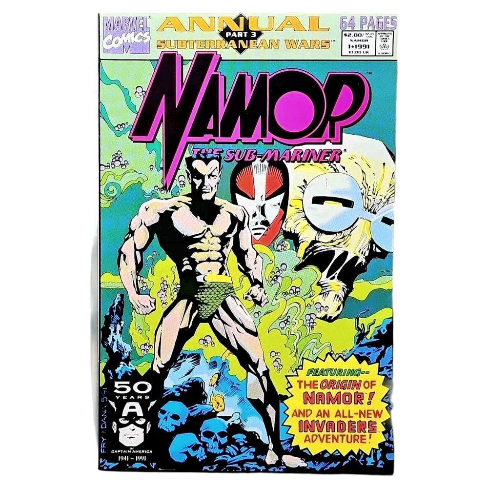 Marvel Comics Namor The Sub-Mariner Annual 1 1991 Subterranean Wars Part 3 EUC